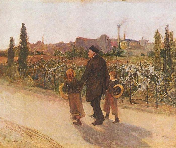 Jules Bastien-Lepage All Souls' Day Norge oil painting art